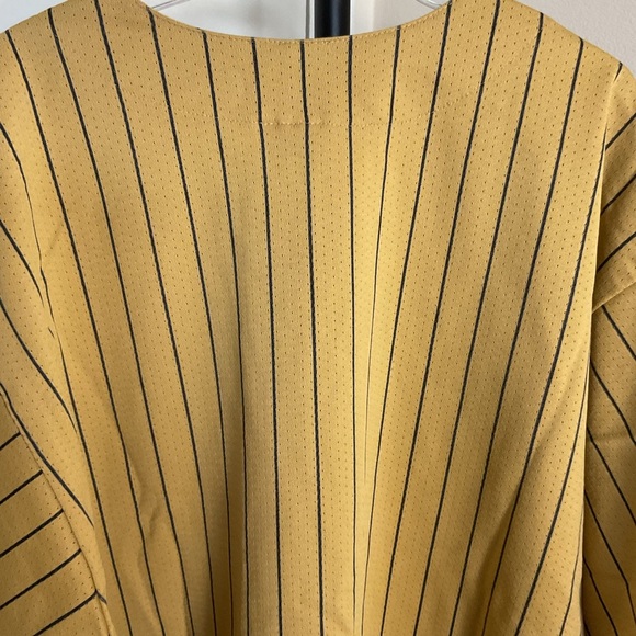 19. Houston Astros 90s GOLD pinstripe Majestic ALTernate jersey 2XL MLB vintage - Picture 8 of 11